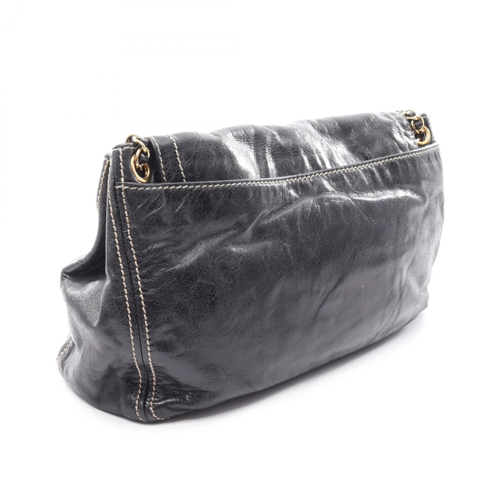 PRADA Black Leather Shoulder Bag - Picture 2 of 11